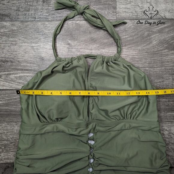 Charmo V Neck One Piece Swimsuit Size 3XL - Picture 2 of 5